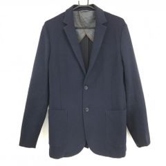 マンシングウェア テーラードジャケット ネイビー 無地 一部裏地チェック メンズ L ゴルフウェア Munsingwear