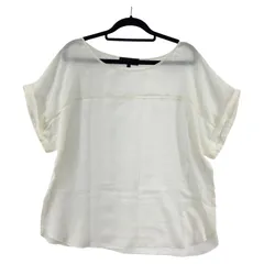 UNTITLED アンタイトル ラウンドネック シアー 半袖カットソー size44/アイボリー