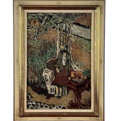 本物 アンリ・ジネステ 油絵 アート アンティーク インテリア 絵画 