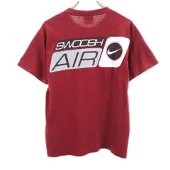 ナイキ 90s USA製 オールド 白タグ バックプリント 半袖 Tシャツ S ボルドー NIKE メンズ