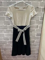 【F7-10】△ ANAYI  ワンピース　半袖　ベージュ、黒色　タグ付き