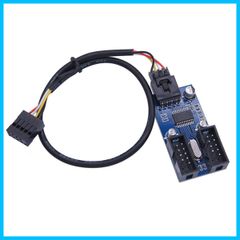 【在庫処分】Cableccマザーボード9ピンUSB 2.0ヘッダー1～2メス延長ケーブルHUBコネクタアダプターポートマルチプライヤ