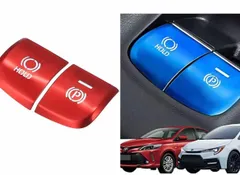 新品　未使用品　トヨタ専用アルミ合金素材電子ハンドブレーキボタンカバー　オートホルダーカバー　ドレスアップ　取り付け簡単  2 枚セット