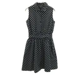 To b. by agns b トゥービーバイアニエスベー ドットプリント ノースリーブ ワンピース 38 ブラック レディース 古着