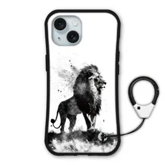 [iPhone15] iPhone16 ケース 耐衝撃 保護ケース i-coronケース カラビナストラップ付 スマホケース iPhone16 Pro 15 Plus 14 Pro Max iPhone13 ケース スマホカバー かわいい アニマル柄 ライオン