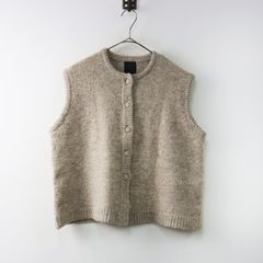 パラスパレス綿ニットハイネックベストライトベージュ パラスパレス綿ニットハイネックベストライトベージュ