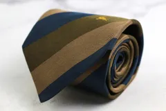 バーバリーズ ブランド ネクタイ ホースマーク ストライプ柄 シルク イタリア製 PO メンズ カーキ Burberrys 【中古】