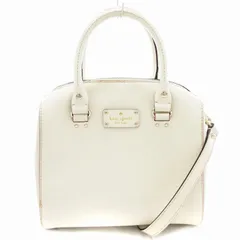 ケイトスペード KATE SPADE ハンドバッグ ショルダー ミニ ボストン 2WAY レザー アイボリー /AE