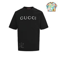 【今日特価】Gucci グッチ 25SS シンプルな字母刺繍半袖 T シャツ-3
