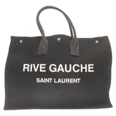SAINT LAURENT PARIS (サンローランパリ) RIVE GAUCHE TOTE BAG リヴゴーシュ レザーハンド トートバッグ ブラックのサムネイル