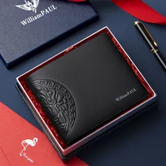 財布 カードケース メンズ レザー 革 本革 ブラック おしゃれ コンパクト 折りたたみ ブラック 大容量 メンズウォレット マルチカード入れ 小銭入れなし 高級感 多機能 ミニ財布 ギフト プレゼント