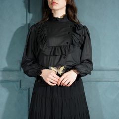 USA VINTAGE Leslie Ann Fashions FRILL DESIGN DESIGN SHIRT/アメリカ古着フリルデザインシャツ