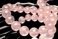 マダガスカル産◇アイス ローズクォーツ 9.5mm ブレスレット 1個売り パワーストーン 天然石 _BG5270-95