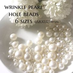 120個 6サイズ❢コットン風パール 両穴タイプ 素材 ビーズ ハンドメイド