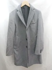 ◇ m.f.editorial ボタン　裏地　起毛　シンプル 長袖 コート サイズL グレー系 レディース E  【1303020022342】