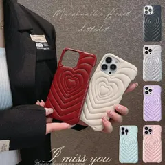 iPhone14 ケース iPhone13 ケース スマホケース 韓国カワイイ ハート おしゃれ 羊本革 レザー キルティング カワイイ オシャレ