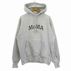 チャンピオン CHAMPION × MOMA 美品 リバースウィーブ パーカー スウェット 裏起毛 グレー M