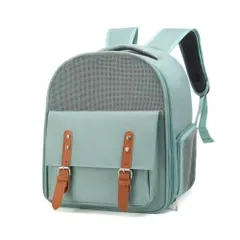 ☆ グリーン ☆ ペットキャリーリュック コンパクト 2way キャリーバッグ ペット ペットキャリーリュック ペットキャリーバッグ リュック バッグ 持ち運び 大容量 大きめ 犬 猫 バッグパック 2WAY 軽量 通気性 大きい窓 コンパクト 病院 通院