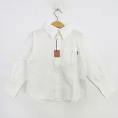 コムサイズム 長袖シャツ 未使用 コットン100% ブランド トップス 白 キッズ 男の子用 120サイズ ホワイト COMME CA ISM