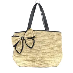 ケイトスペード KATE SPADE リボン カゴバッグ ハンドバッグ トートバッグ べージュ 黒のサムネイル