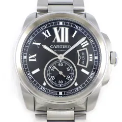 カルティエ Cartier 腕時計 カリブル W7100016 デイト スモールセコンド 裏スケ 夜光インデックス 夜光針 ブラック文字盤 SS 自動巻き 【中古】のサムネイル