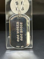 【正規品・RINKAN鑑定済】Chrome Hearts クロムハーツ D/TAG LRG／フレアニー ラージ ドッグタグ ネックレストップ（24.627g）