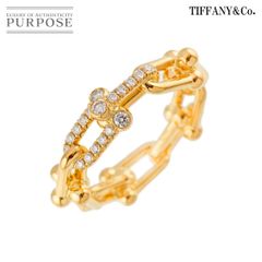 7608☆ティファニー TIFFANY 750YG イエローゴールド ダイヤ