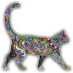 車 バイク おしゃれ かわいい 防水 猫 ステッカー シルエット カーステッカー インテリア 部屋P_2