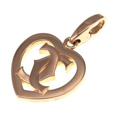 カルティエ CARTIER 2C ドゥーブルC チャーム ペンダントトップ K18PG レディース S#137432