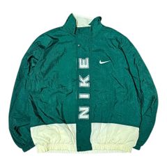 激レア 90s NIKE ナイロンジャケット グリーン ブラック 刺繍 L - メルカリ