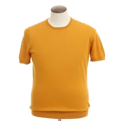 【新品】タリアトーレ TAGLIATORE ハイゲージコットン クルーネック 半袖ニット オレンジ系【サイズ50】【メンズ】のサムネイル