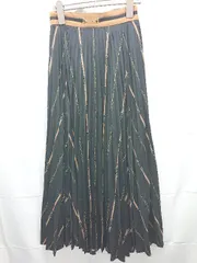 ◇ Θ Lily Brown リリーブラウン デザイン ロング プリーツ スカート サイズＯＮＥ ブラウン ブラック系 レディース E  【1507100012647】