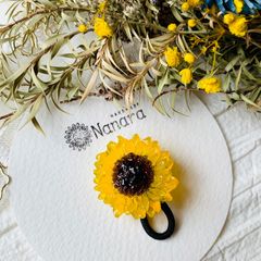 ひまわりヘアゴム♡ ひまわりヘアゴム🌻キッズ用 - メルカリ