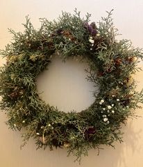 天然素材コニファーブルーアイスのリース〜クリスマスにも