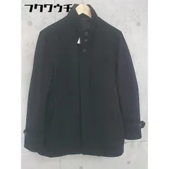 ■ COMME CA ISM コムサイズム スタンドカラー 長袖 コート サイズL ブラック レディース  【中古】 【1103240012235】