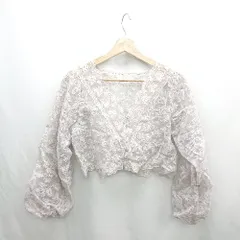 ◇ ⊂ NICE CLAUP ナイスクラップ ボレロ風 長袖 カーディガン サイズF ピンク系 レディース E  【1501230047685】