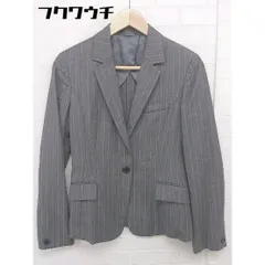 ◇ green label relaxing UNITED ARROWS ストライプ テーラード ジャケット サイズ40 ダークグレー系 レディース  【中古】 【1110280008128】