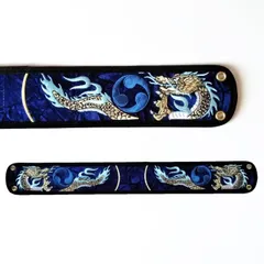 沖縄三線ティーガー（胴巻）左御紋刺繍入・紅型・龍刺繍