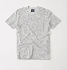 af-044/アバクロAbercrombie & Fitchアバクロンビーアンドフィッチ正規品　メンズ半袖 Tシャツ　Mens Print Crew Teeボタニカル柄(GREY PATTERN) 124-236-1781-118