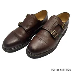 Paraboot パラブーツ 981435 箱付き WILLIAM ウィリアム ダブルモンクストラップ シボ MARCHE II size 6.5 25cm