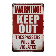 新品 KEEP OUT ブリキ看板 レトロ アンティーク調 インテリア アメリカン 雑貨