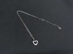 courreges クレージュ ハート ラインストーン ネックレス ペンダント アクセサリー レディース シルバー系 DH5934
