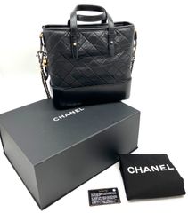 【鑑定済み】正規品 CHANEL シャネル ガブリエル ドゥ シャネル ショルダーバッグ ブラック ゴールド シルバー A91876