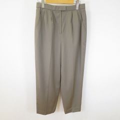 #a レリアン Leilian パンツ スラックス 9 ベージュ 無地 ウール イタリア製生地 日本製 957242 k01
