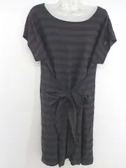◇ allureville アルアバイル ボーダー 半袖 ミニ ワンピース サイズ2 ブラウン ネイビー レディース P  【中古】 【1211150005213】のサムネイル