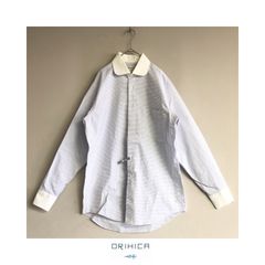 ORIHICA オリヒカ シャツ13 Yシャツ オフィス ビジネス ライトブルー メンズ レギュラーカラー クレリック  L（41-87） USED