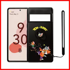 【人気商品】スマートフォンケース (Pixel プレゼント クリスマス かわいい 衝撃吸収 シリコン 耐衝撃 ストラップ付き ピクセルケース 8A) カバー リング キャラクター トムとジェリー 8Aケース Pixel Googleのサムネイル