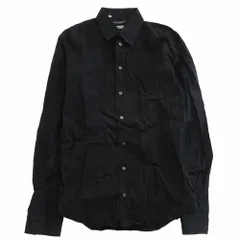 DOLCE&GABBANA ドルチェアンドガッバーナ テーラードフィット ドレスシャツ ブラック サイズM-L メンズ 【中古】