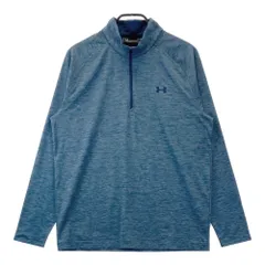 サイズ：L UNDER ARMOUR アンダーアーマー  ハーフジップ 長袖Tシャツ  ブルー系 [240101414758] ゴルフウェア メンズ ストスト