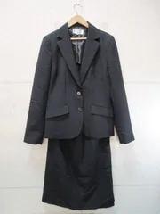 ESPRITMUR エスプリミュール スーツ ジャケット スカート セットアップ 細ストライプ ブラック 11号 ES609110 就活 オケージョン